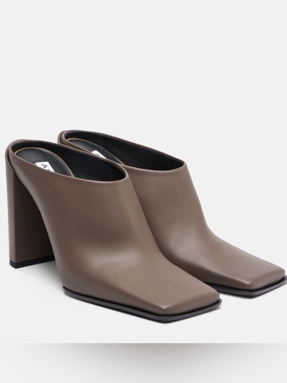 Alaia Taupe  Heel Mules 40 shoes